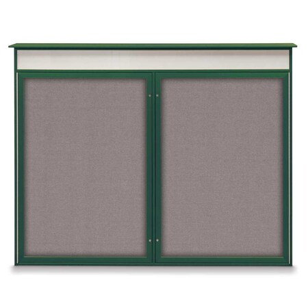 United Visual Products Single Door Enclosed Indoor Letterboard UV1125-SATIN-BARBLU
